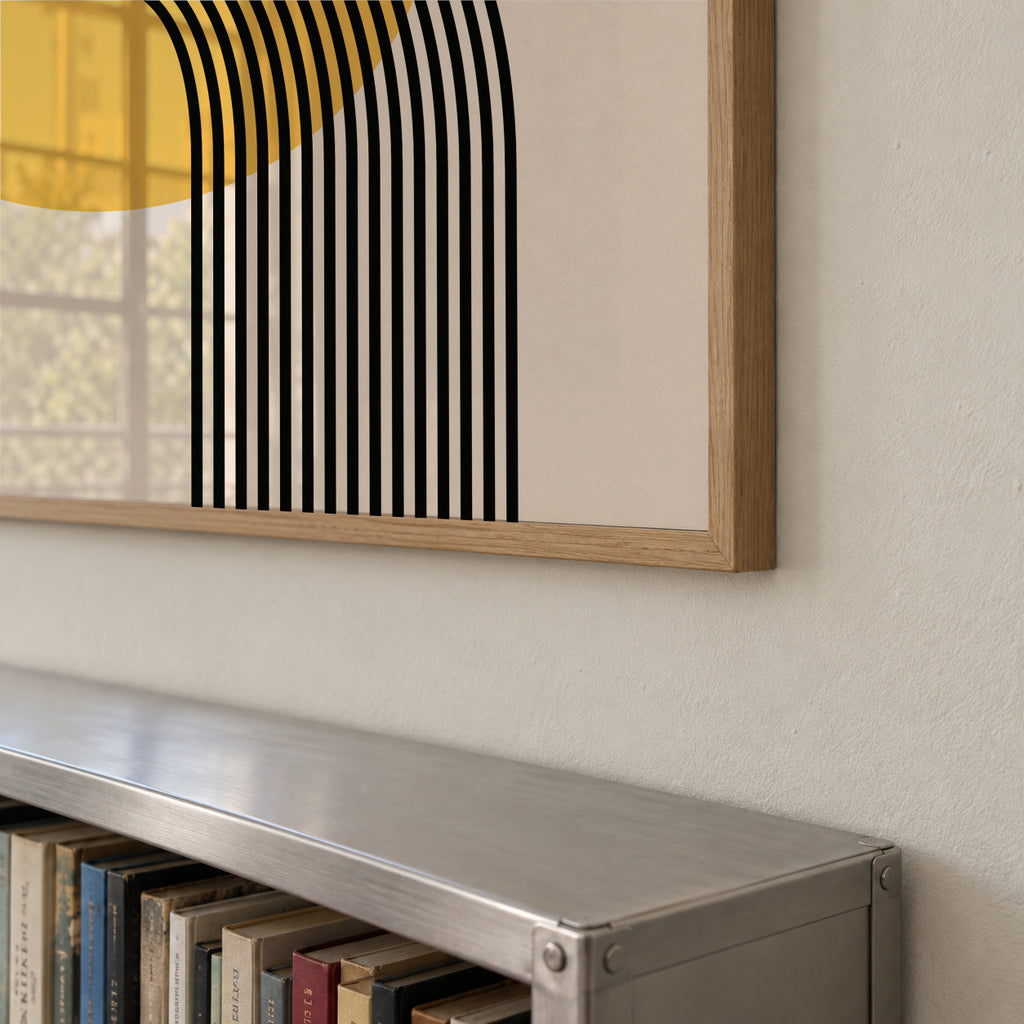 Bauhaus Venus yellow circle II - Framed poster detail