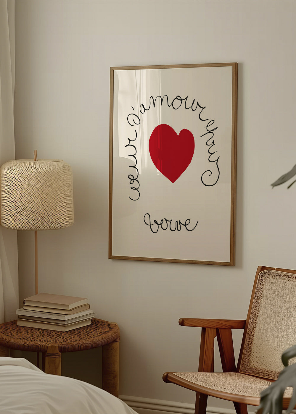 Henri Matisse "Coeur d'Amour Epris - Verve" love print - Framed poster in an interior
