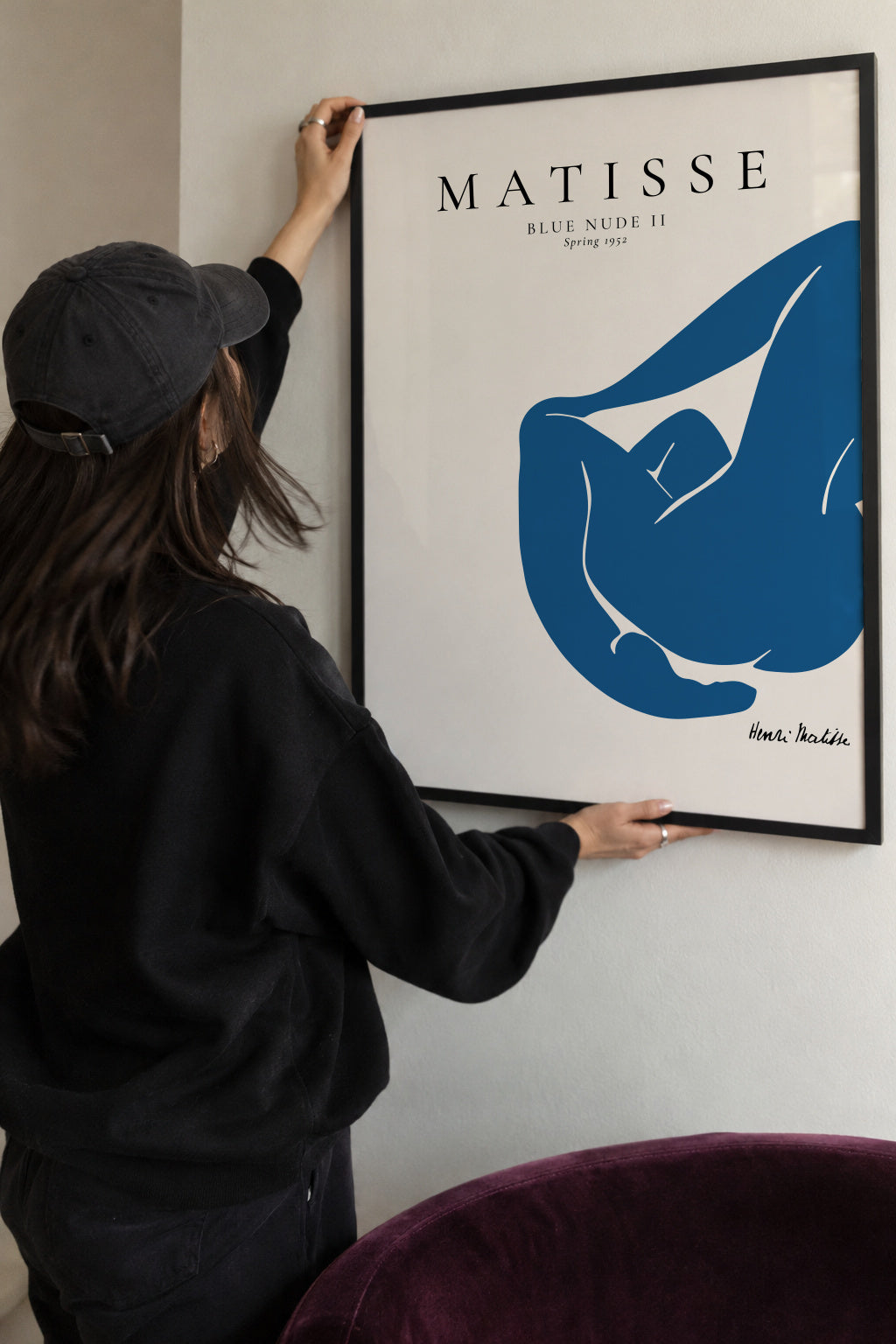 Henri Matisse Blue Nude II, spring 1952 - Framed poster detail