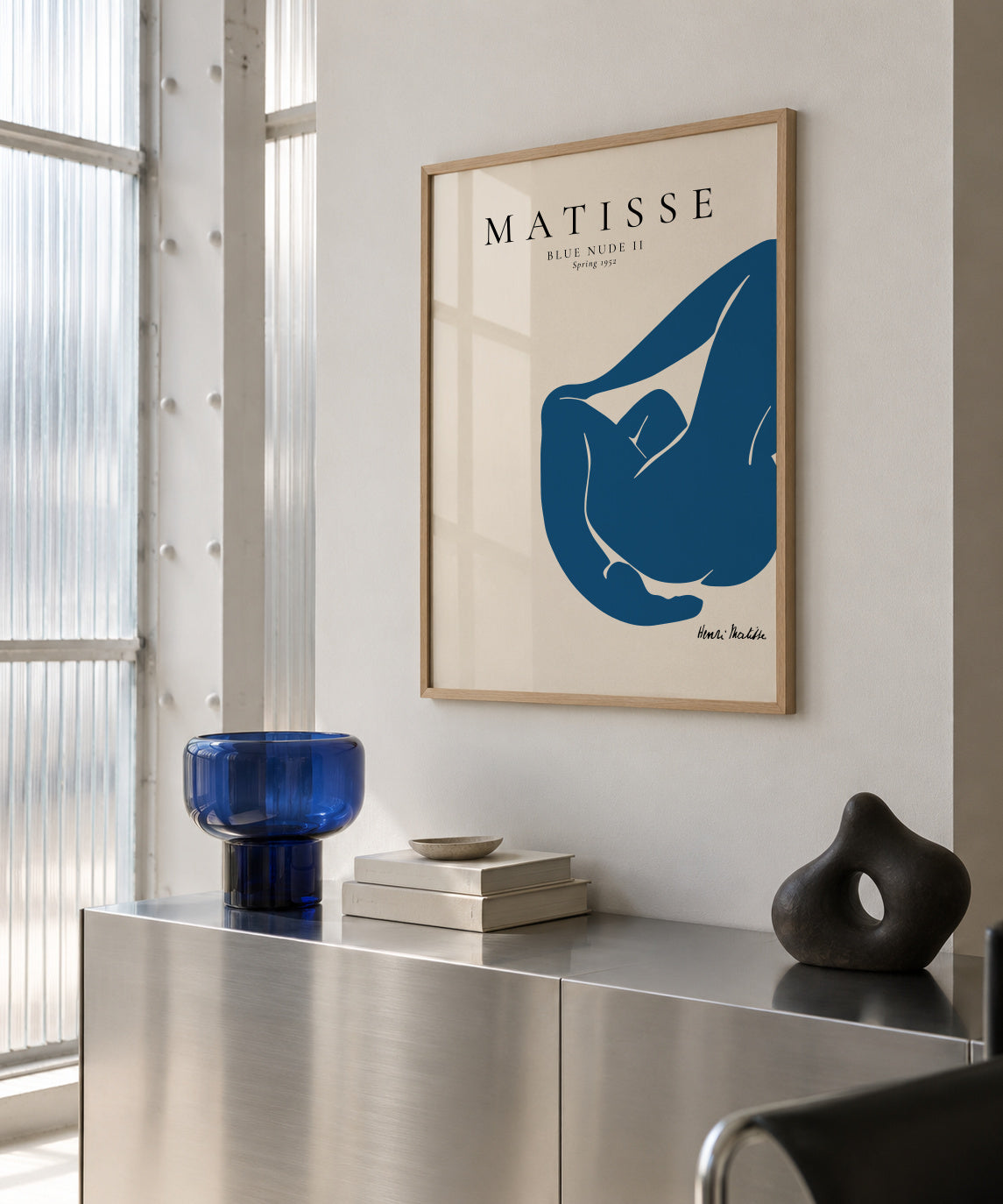 Henri Matisse Blue Nude II, spring 1952 - Framed poster in an interior