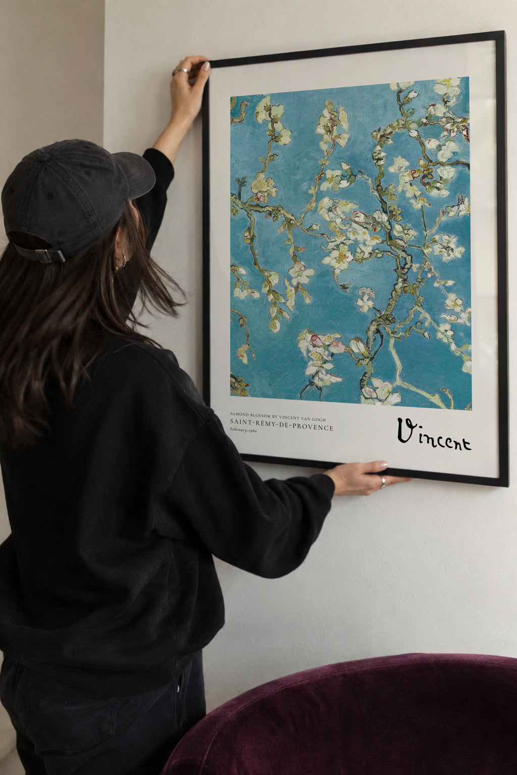 Almond blossom by Vincent van Gogh - Framed poster detail