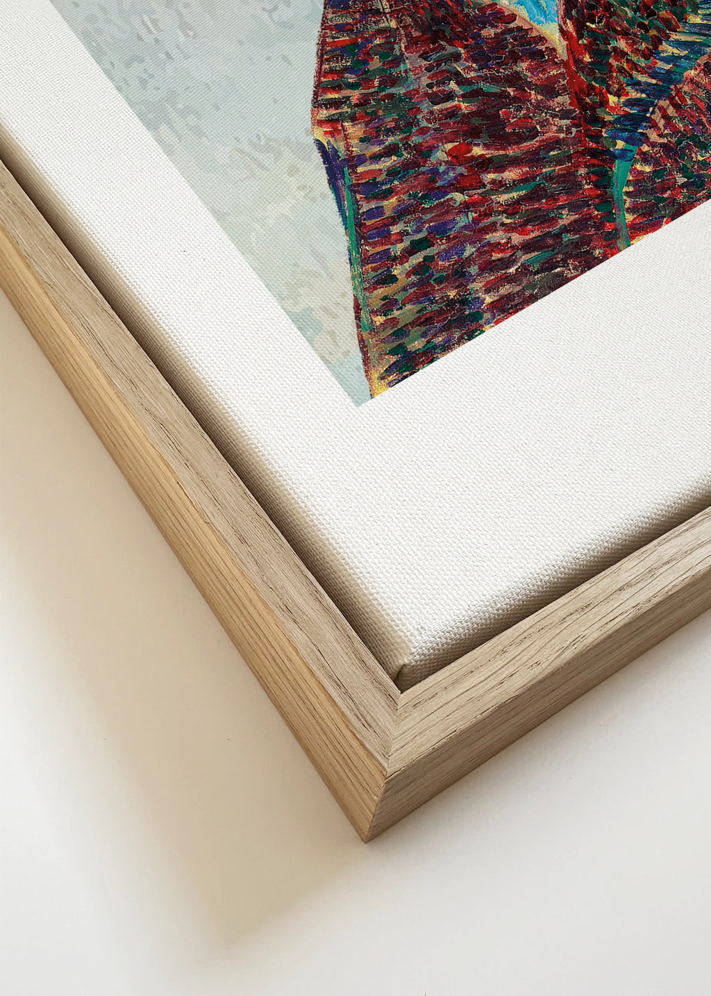 Vincent van Gogh inspired self-portrait & flower remixed - Framed canvas detail