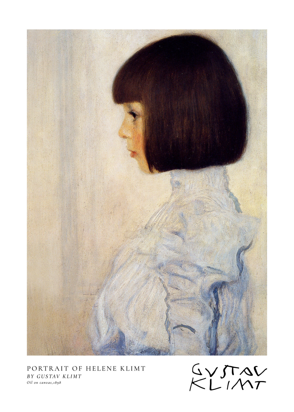 Portrait of Helene Klimt by Gustav Klimt - Unframed art print