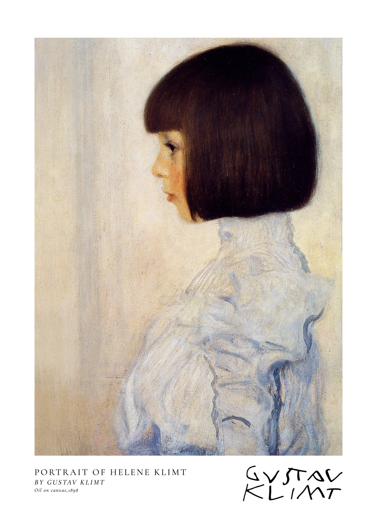 Portrait of Helene Klimt by Gustav Klimt - Unframed art print