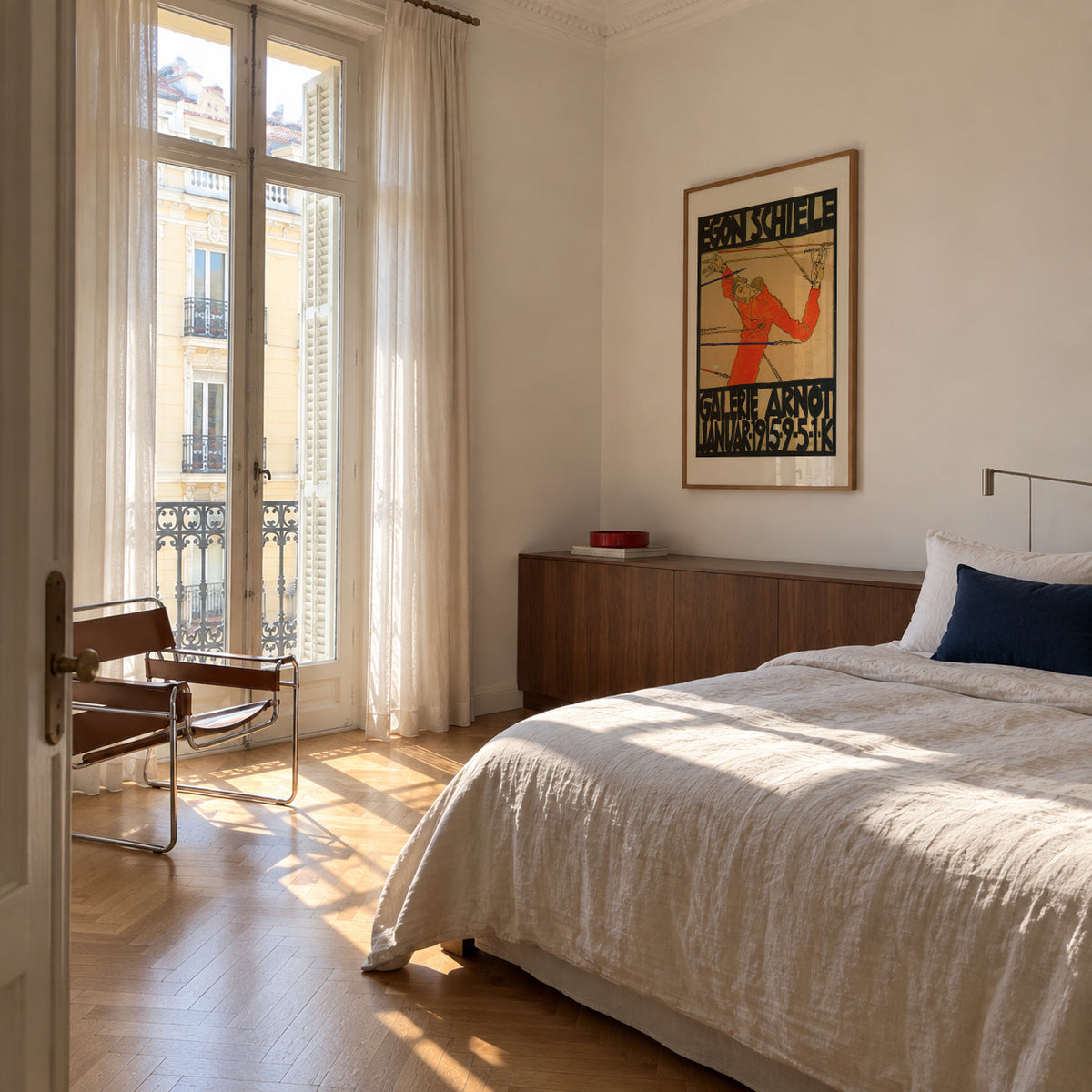 Galerie Arnot poster by Egon Schiele - Framed poster in an interior