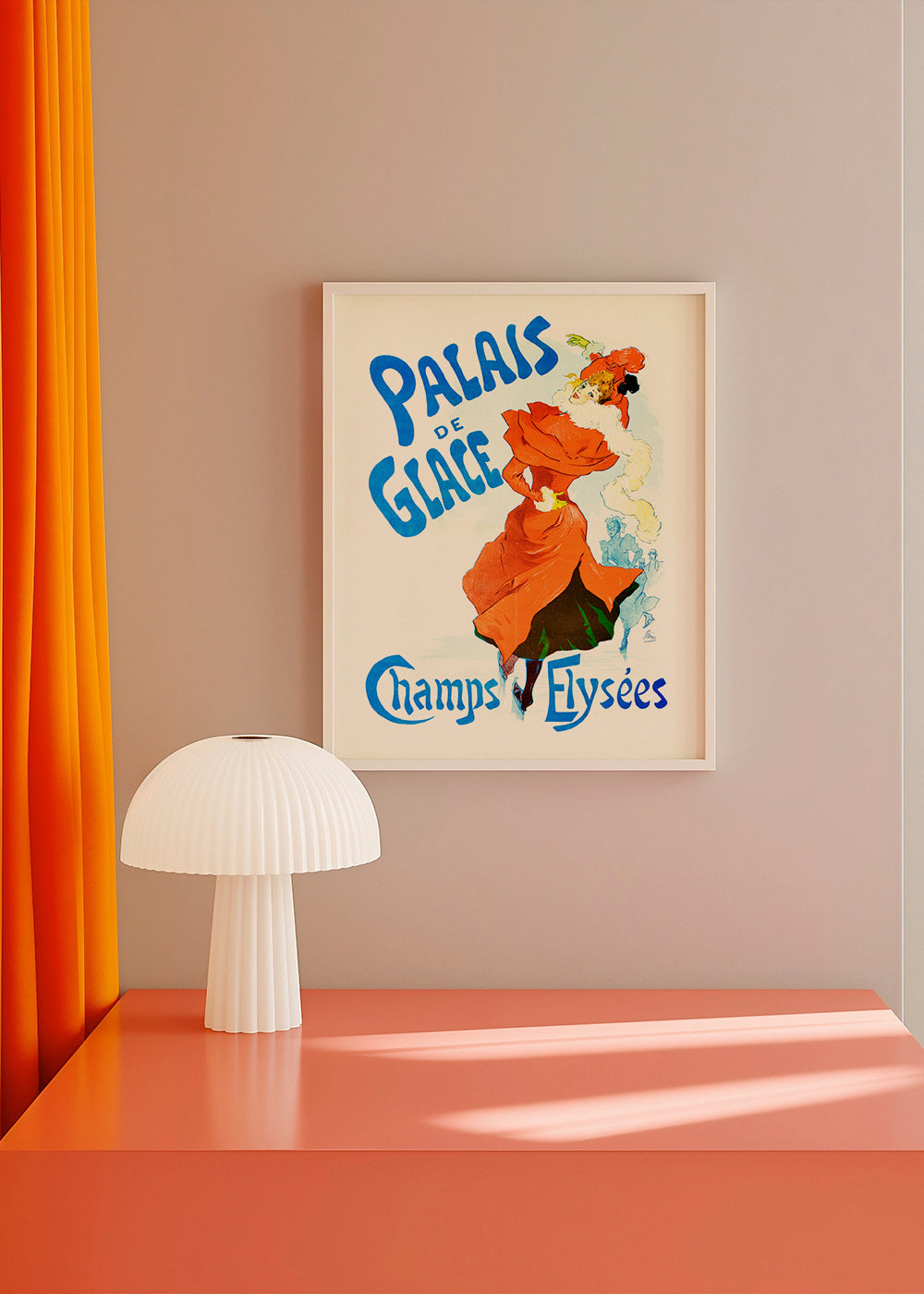 Vintage poster for the Palais de Glace ice skating rink, Champs-Elysees, Paris