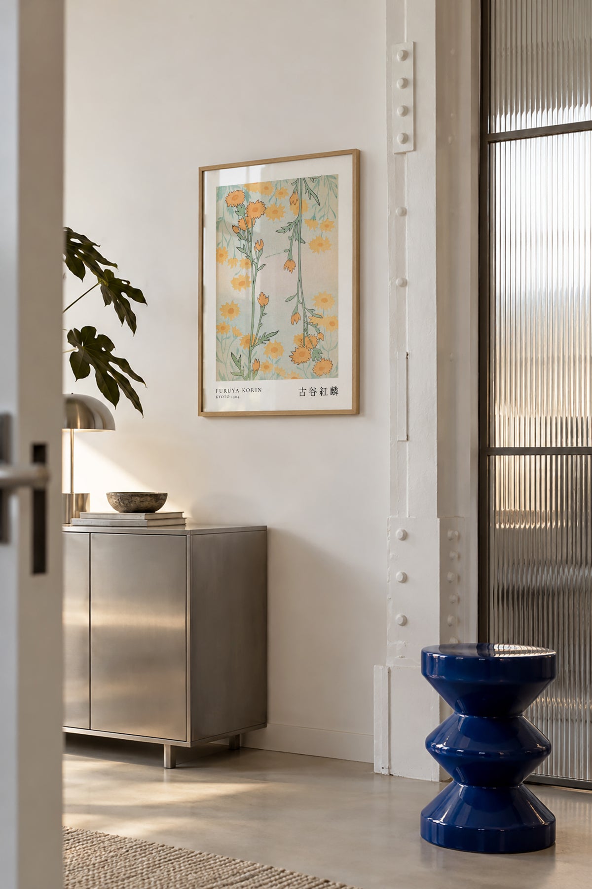 Floral Design II Shin-bijutsukai by Korin Furuya - Framed poster in an interior
