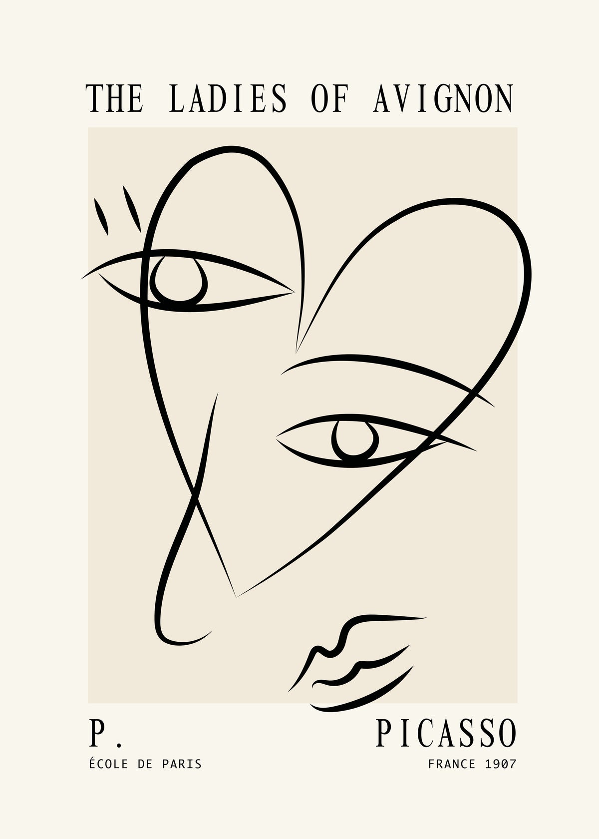 Picasso Ladies of Avignon sketch Poster - Unframed art print