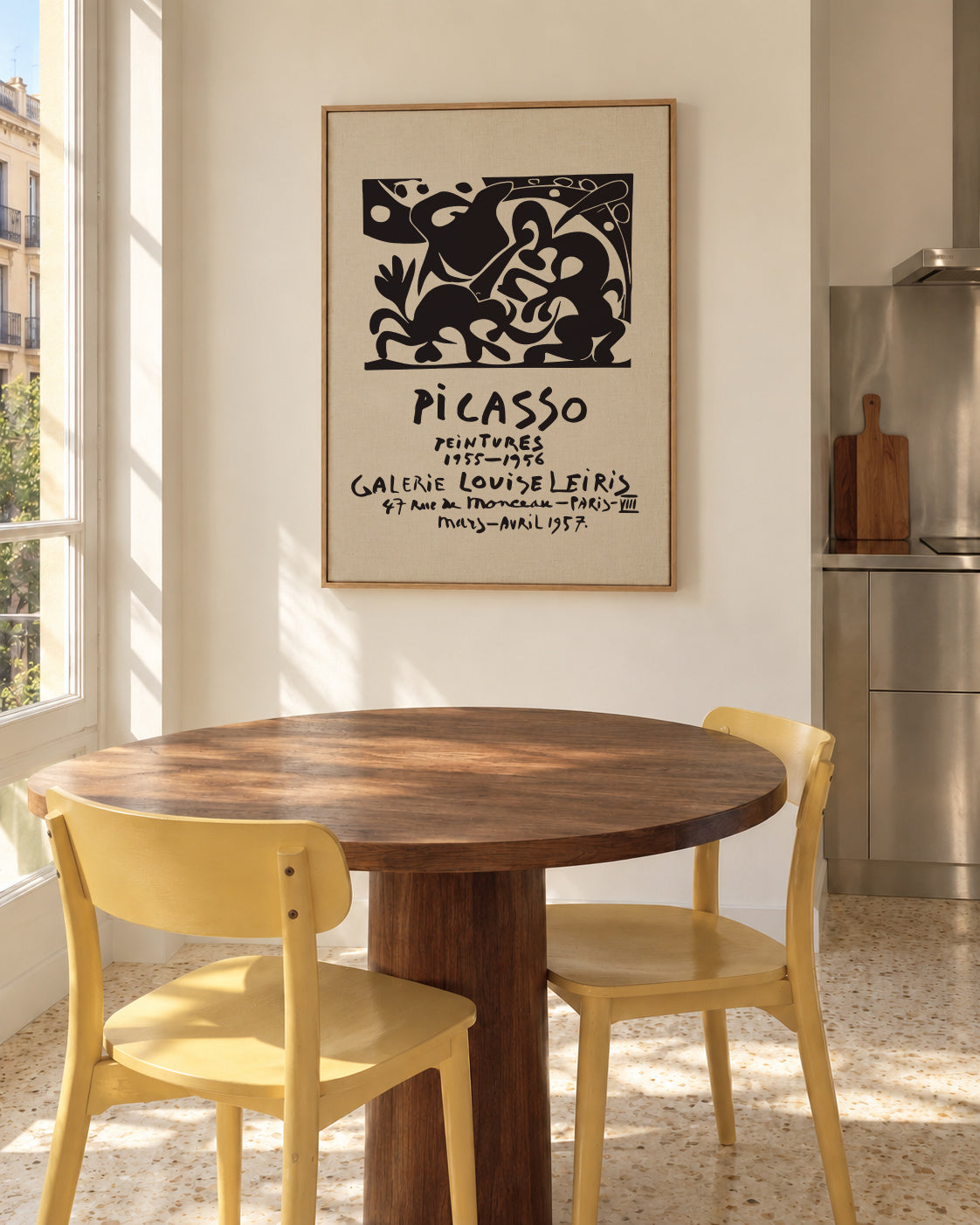 PABLO PICASSO Galerie Louise Leiris Print Poster - Framed canvas in an interior
