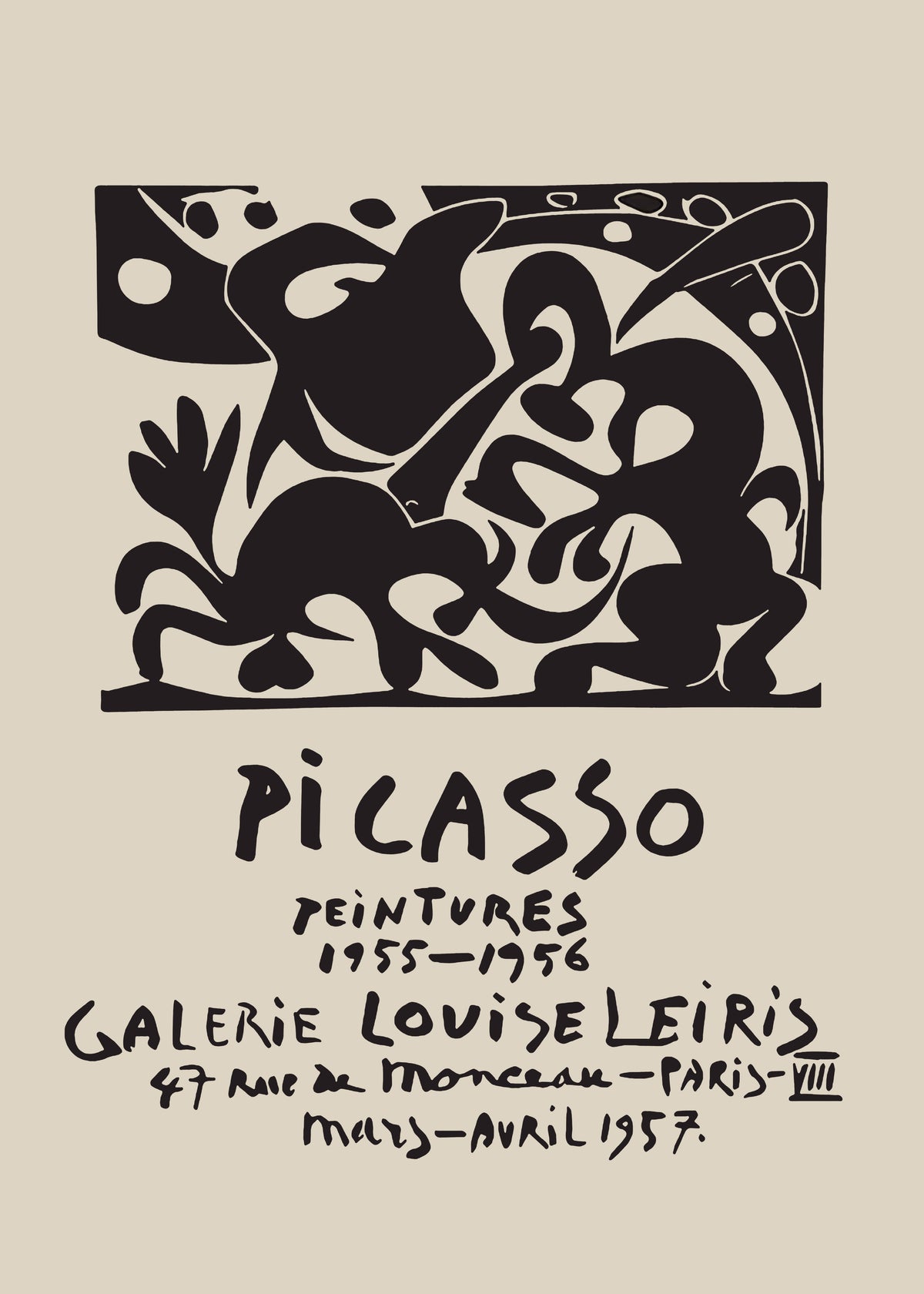 PABLO PICASSO Galerie Louise Leiris Print Poster - Unframed art print