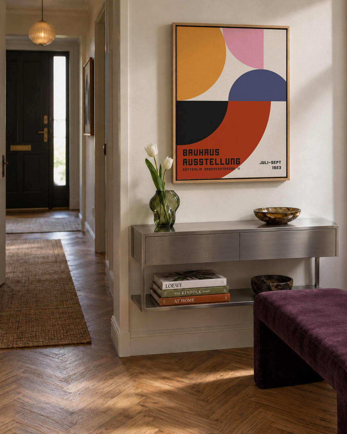 Bauhaus Exhibition Poster 1923 - Framed canvas in an interior