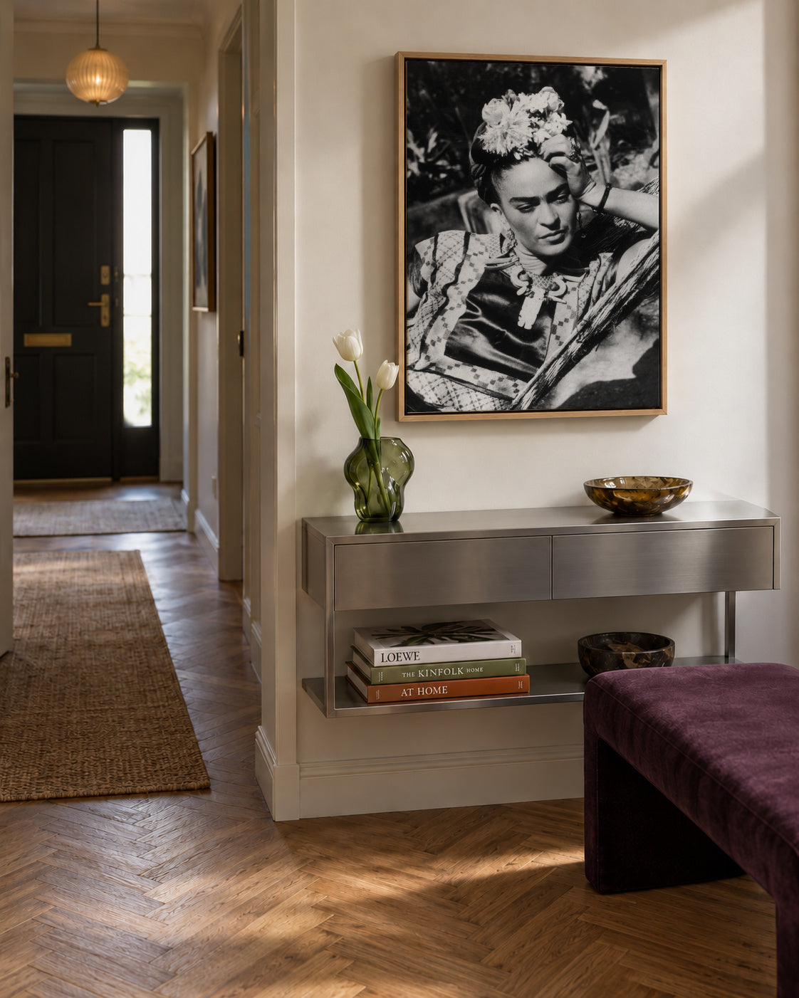 Frida Kahlo vintage photograph I - Framed canvas in an interior