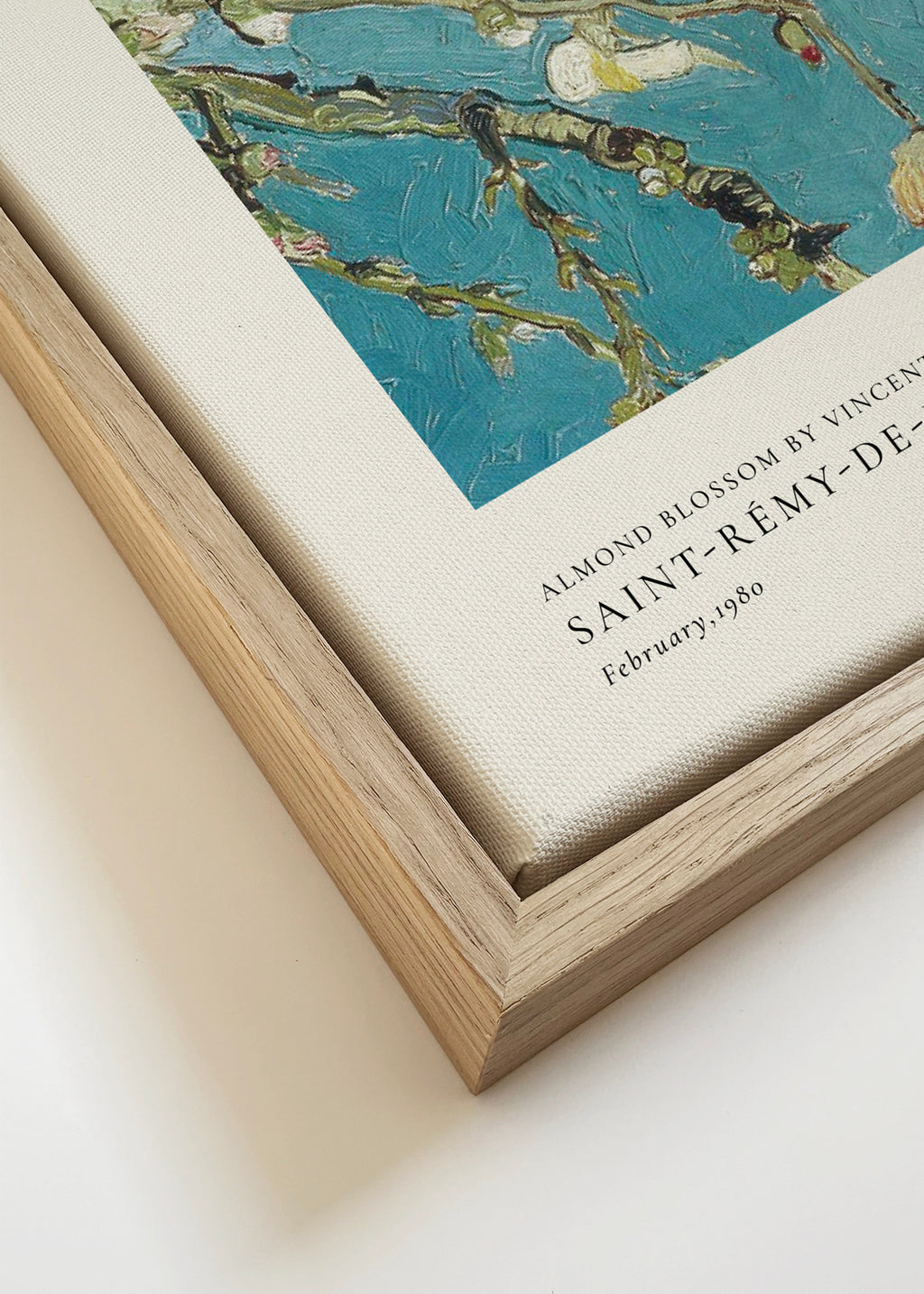 Almond blossom by Vincent van Gogh - Square - Framed canvas detail