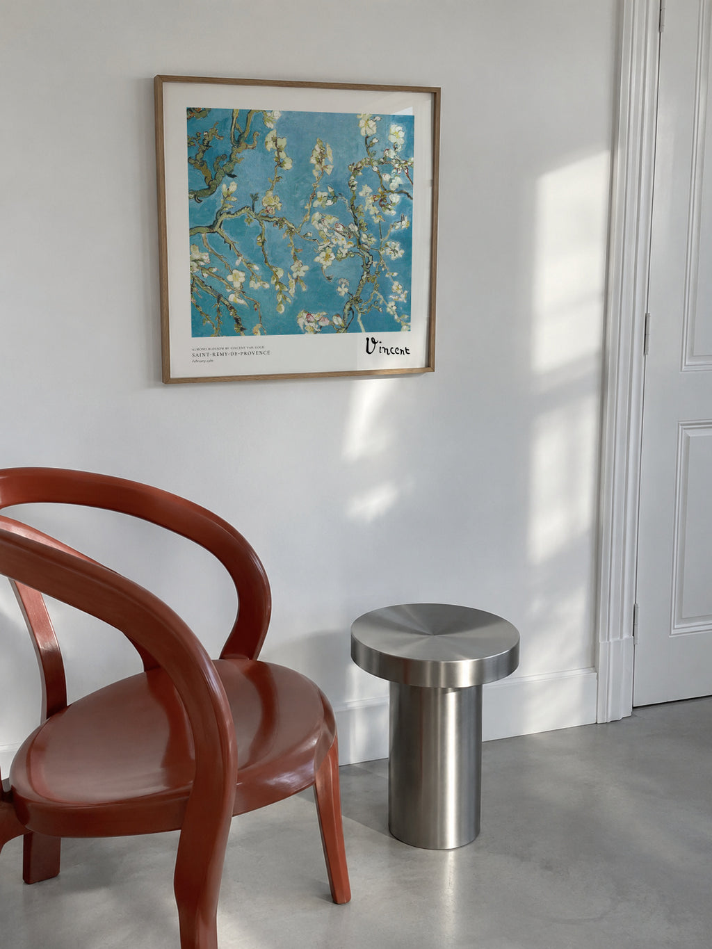 Almond blossom by Vincent van Gogh - Square - Framed poster in an interior