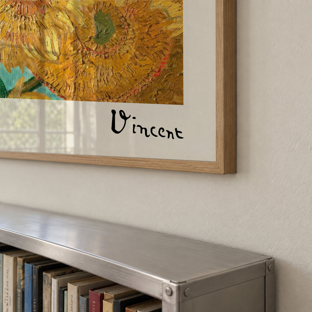 Sunflowers by Vincent van Gogh - Square - Framed poster detail