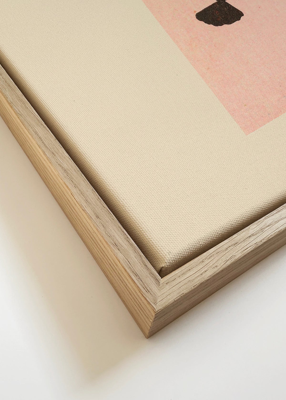 Shin-Bijutsukai - Fans on pink - Square - Framed canvas detail