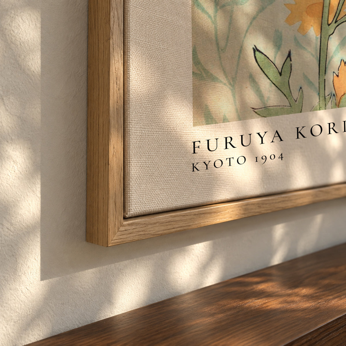 Floral Design II Shin-bijutsukai by Korin Furuya - Square - Framed canvas detail