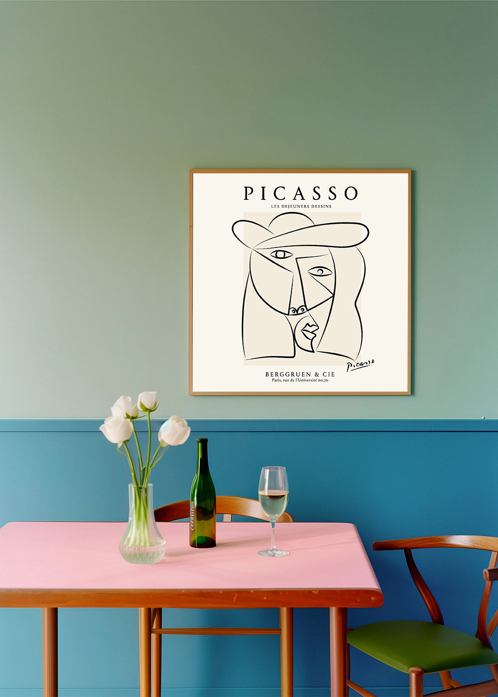 Picasso Woman in a Hat Sktech Poster - Square