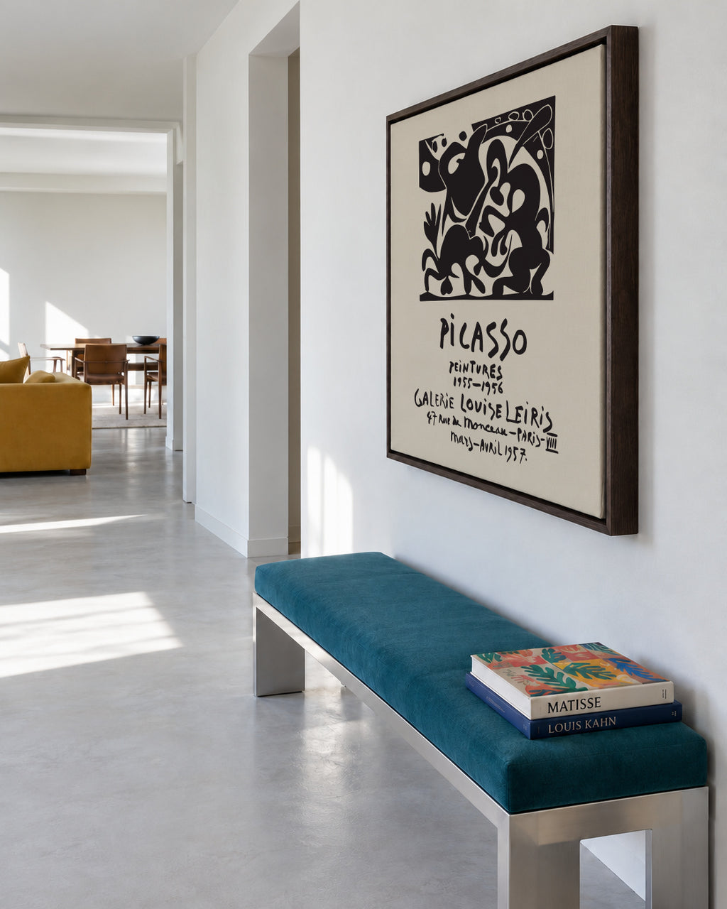 PABLO PICASSO Galerie Louise Leiris Print Poster - Square - Framed canvas in an interior