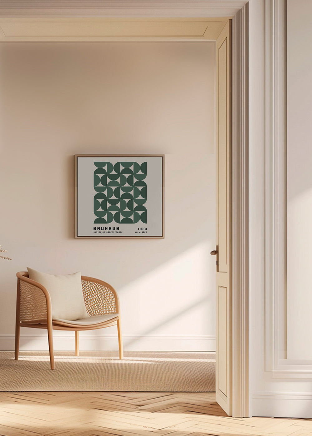 Bauhaus Green Exhibition Poster - Square