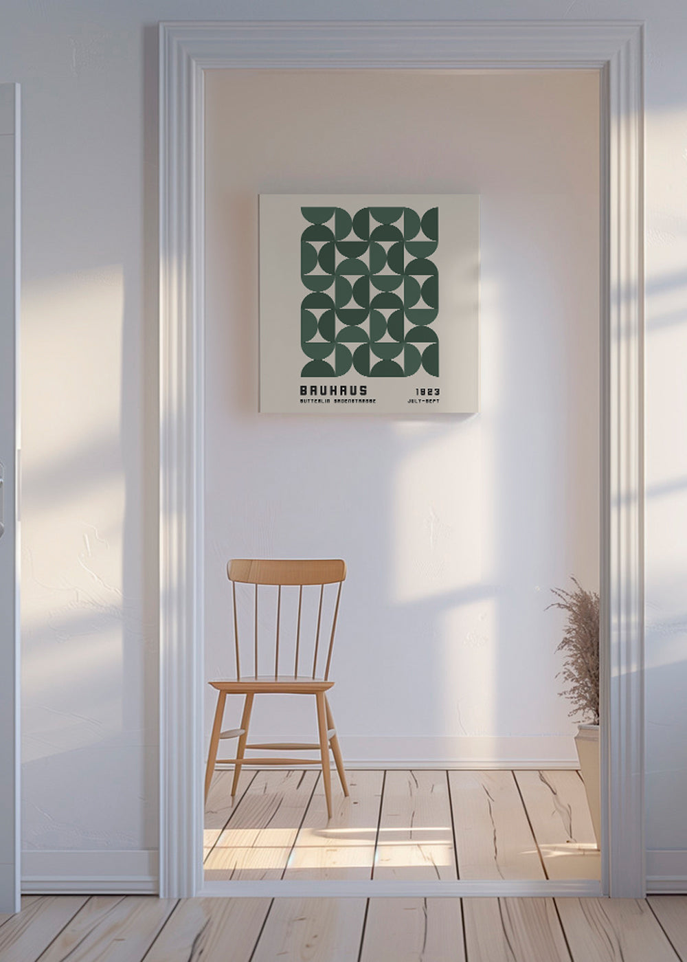 Bauhaus Green Exhibition Poster - Square
