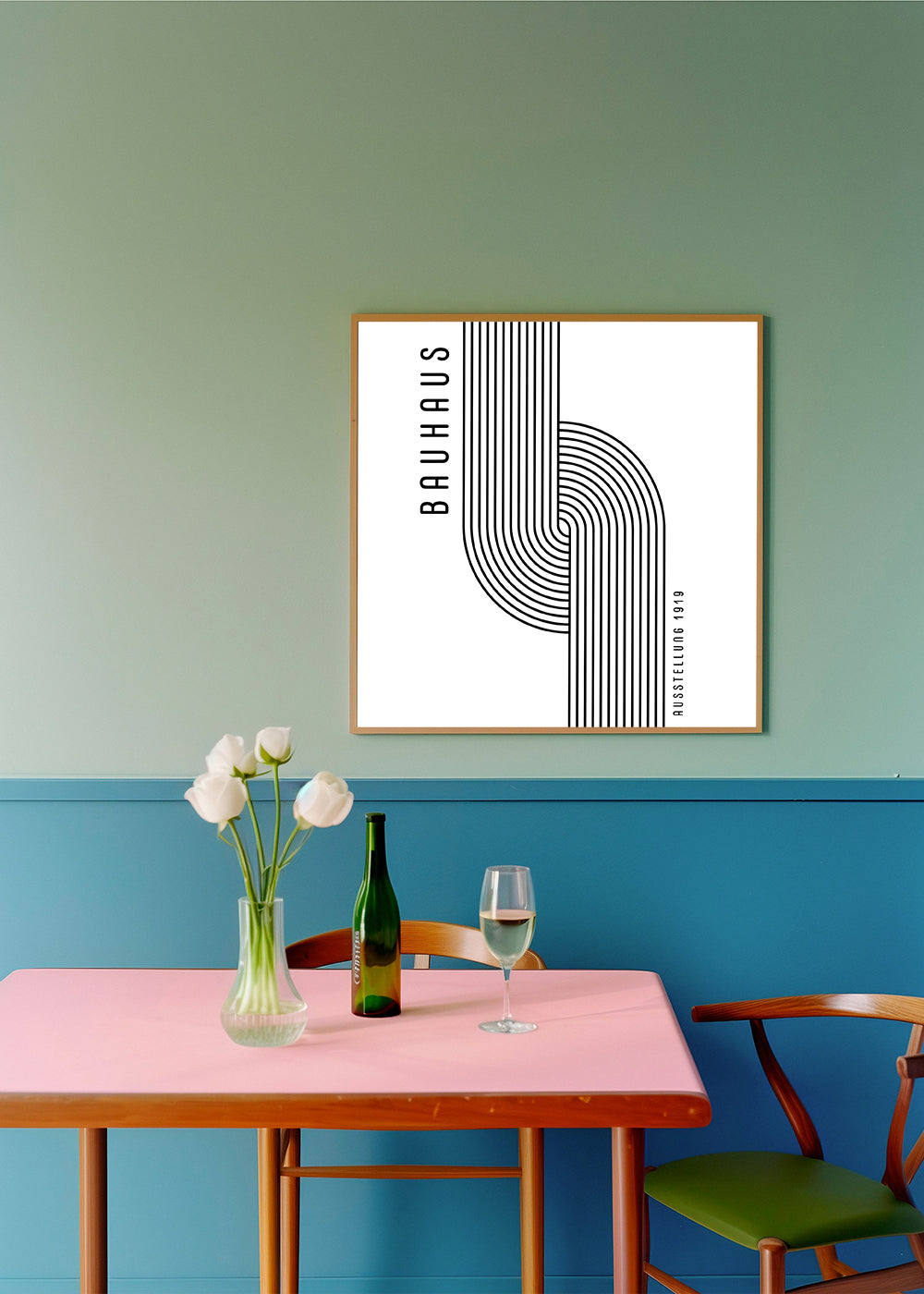 BAUHAUS AUSSTELLUNG Exhibition Poster 1919 - Square