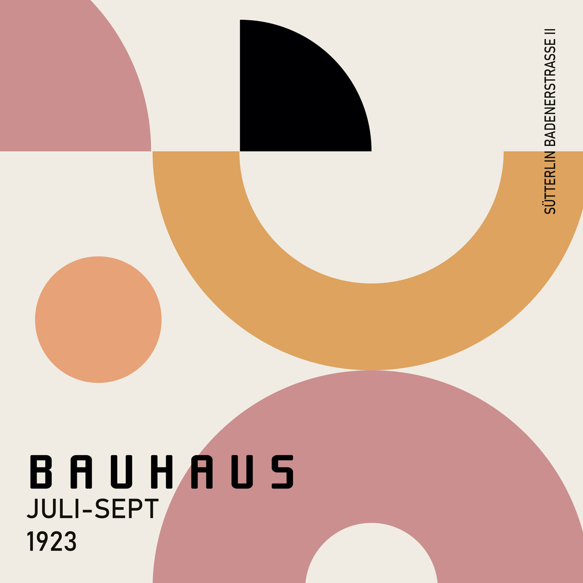 COLORFUL BAUHAUS NO.1 POSTER - Square - Unframed art print