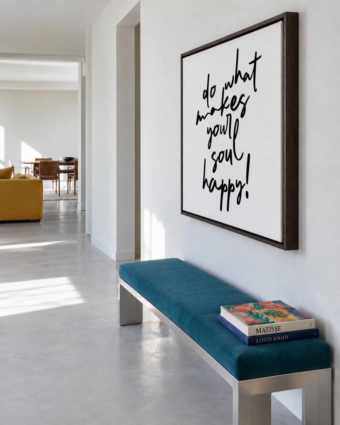 Do what makes your soul happy quote poster - Square - Framed canvas in an interior