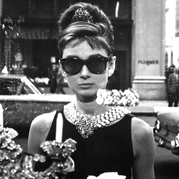 Audrey Hepburn in Breakfast at Tiffany vintage photograph. - Square