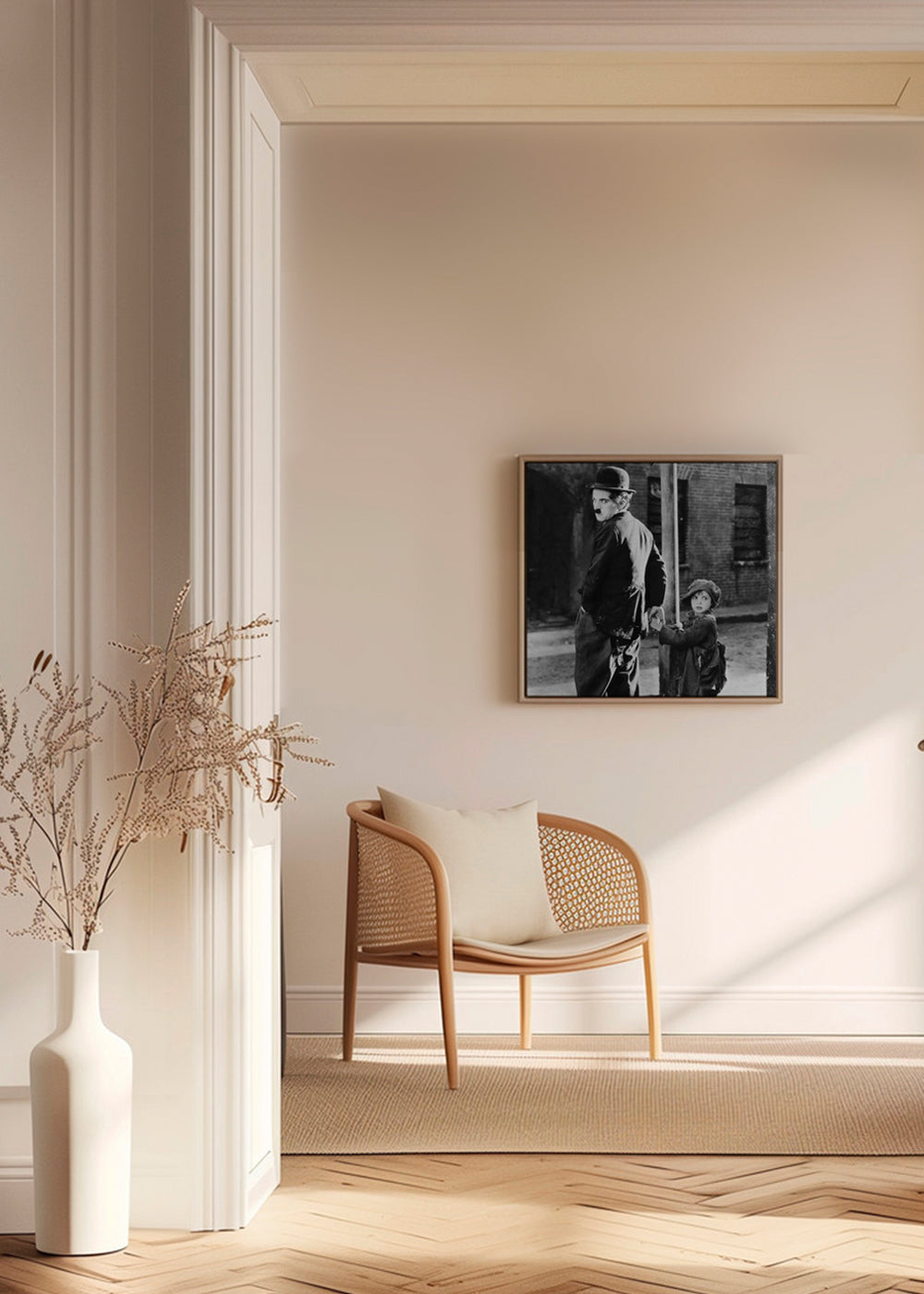 Charlie Chaplin Vintage Photograph - Square