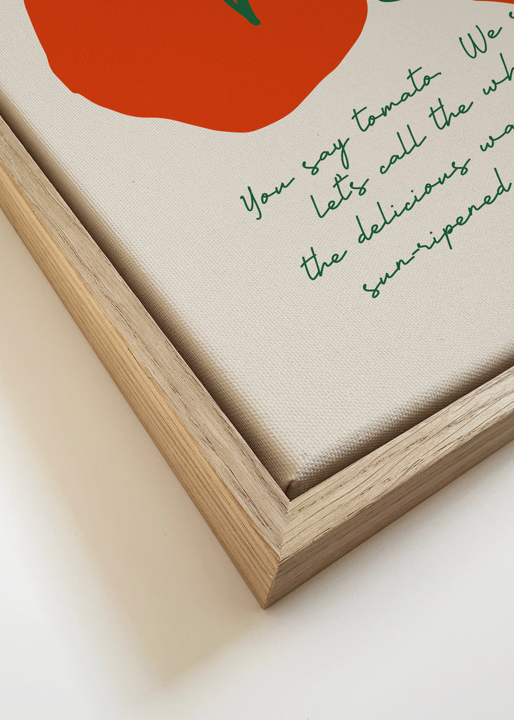 Life Simple simple pleasures - Pomodoro - Framed canvas detail