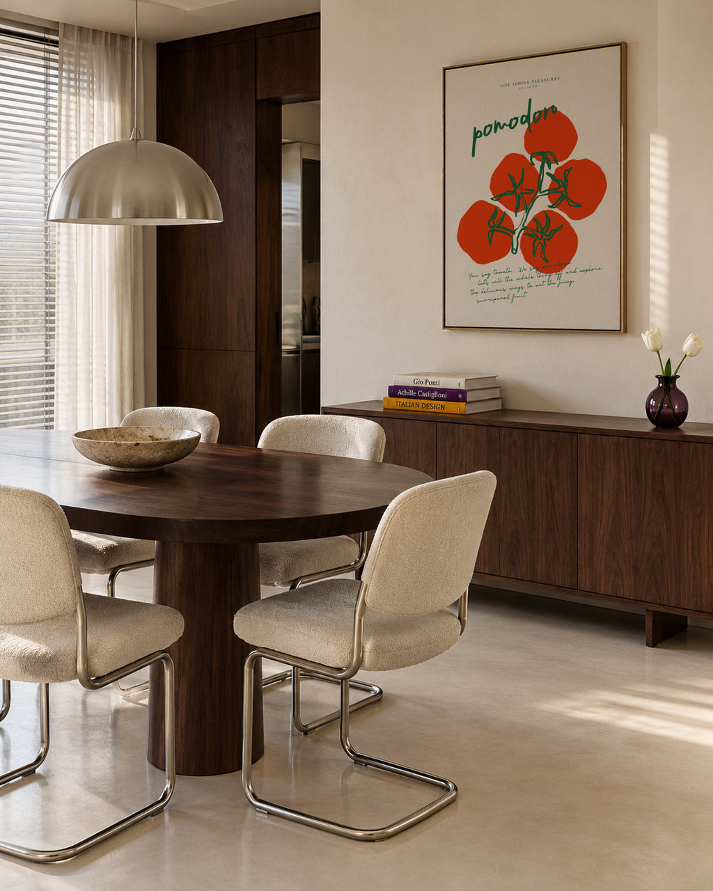Life Simple simple pleasures - Pomodoro - Framed canvas in an interior