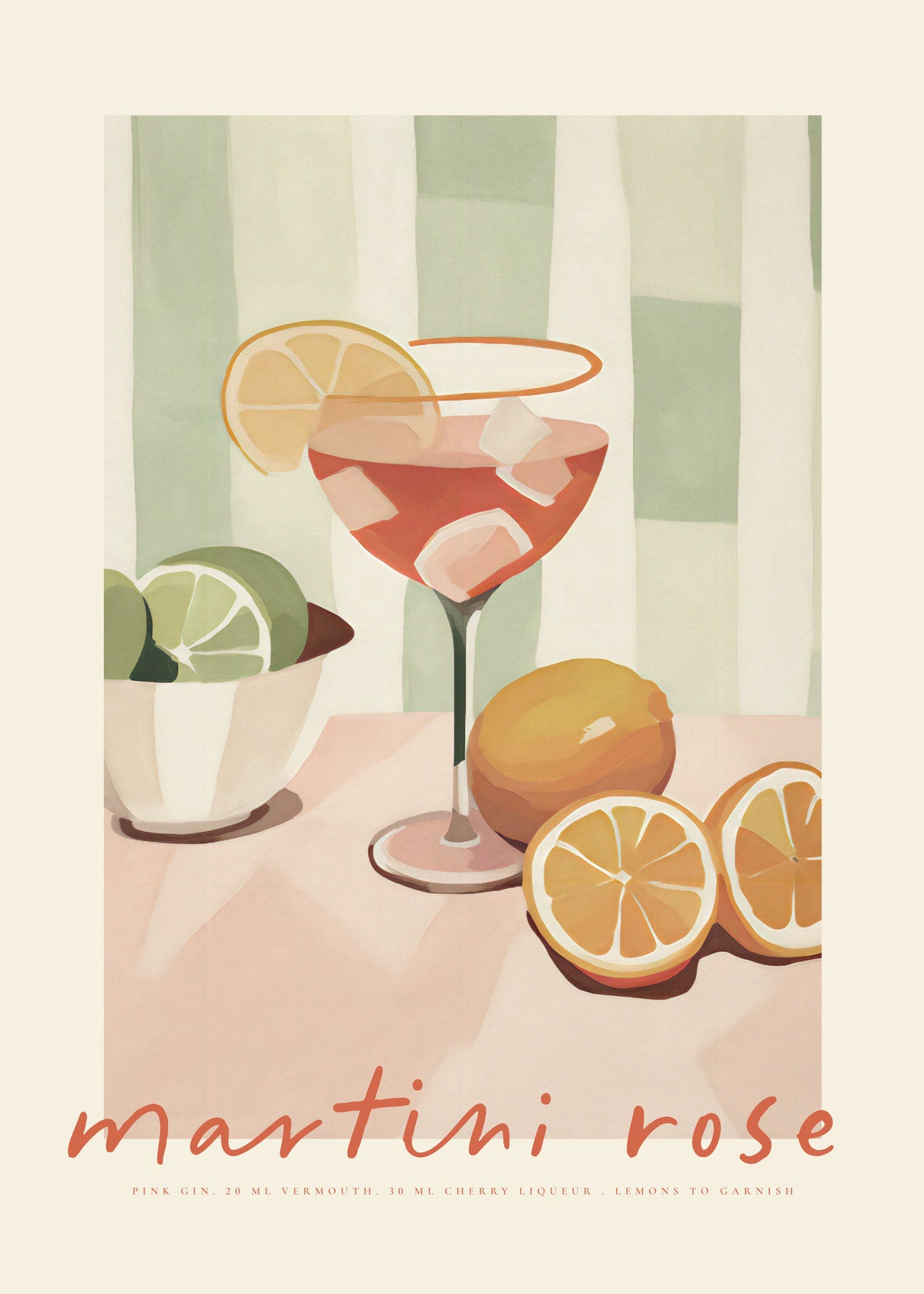 Martini Rose - Unframed art print