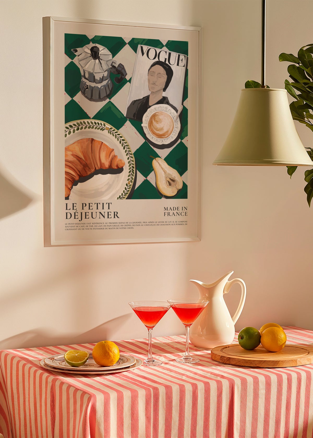 Le petit dejeuner , Made in France - Framed poster in an interior