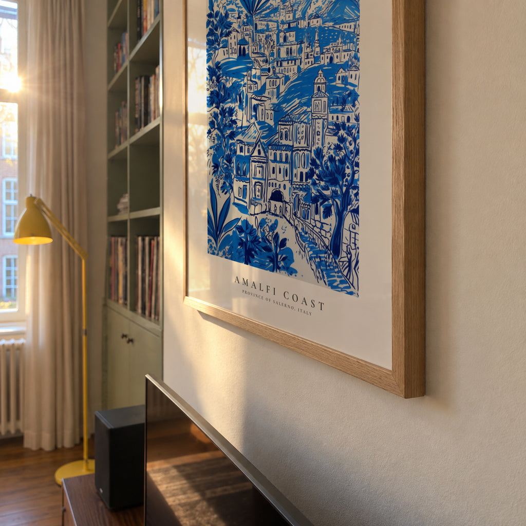 Positano, Amalfi Coast - Framed poster detail
