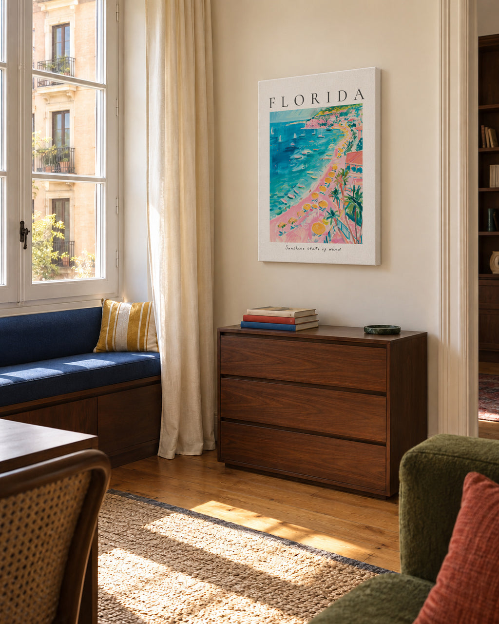 Florida - Unframed canvas in an interior