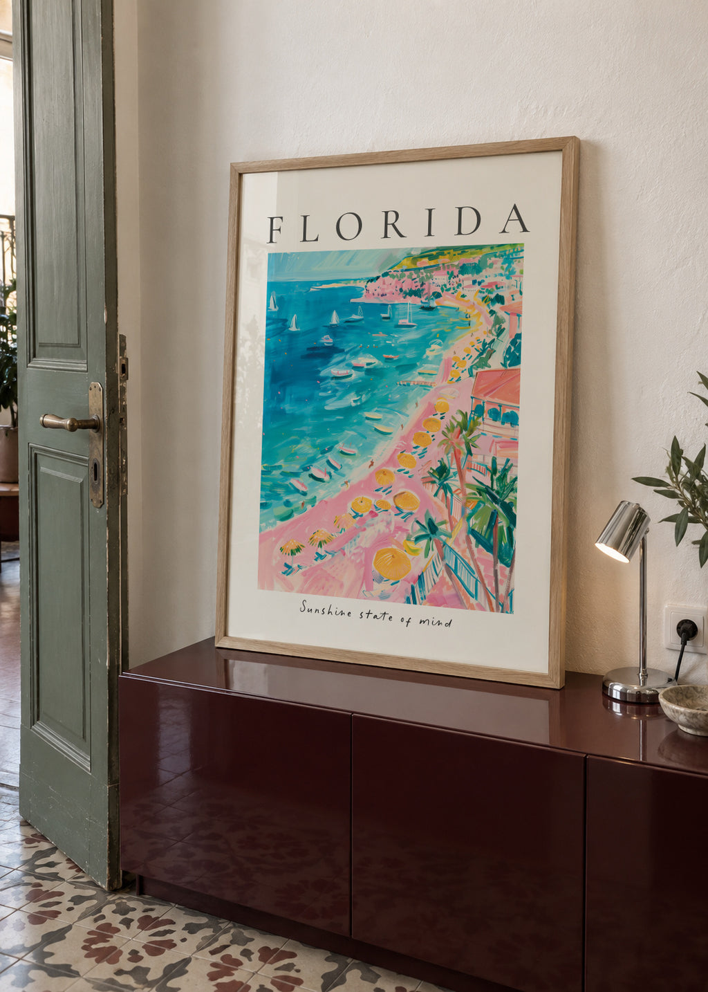 Florida - Framed poster in an interior
