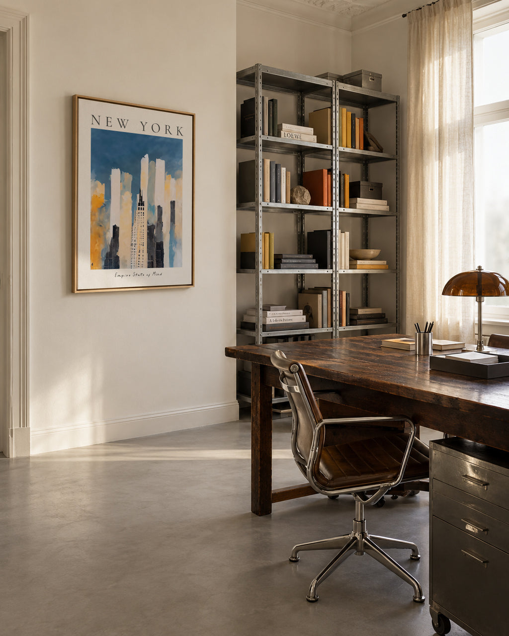 New York, Empire State of Mind - Framed canvas in an interior