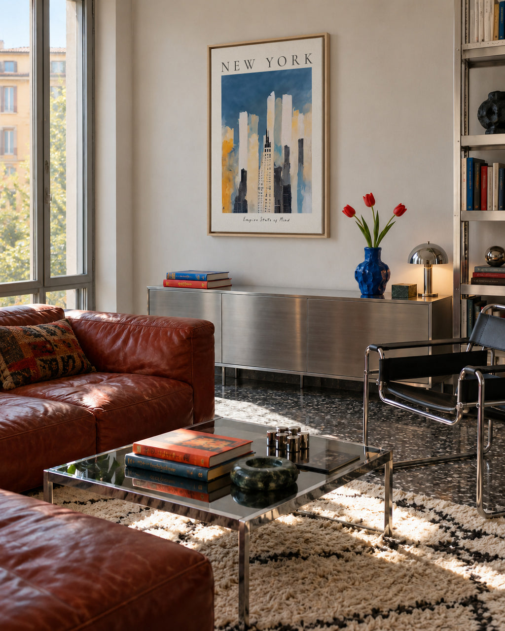 New York, Empire State of Mind - Framed canvas in an interior