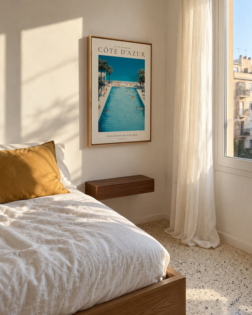 La vie en France, Côte d'Azur (French Riviera) - Framed canvas in an interior