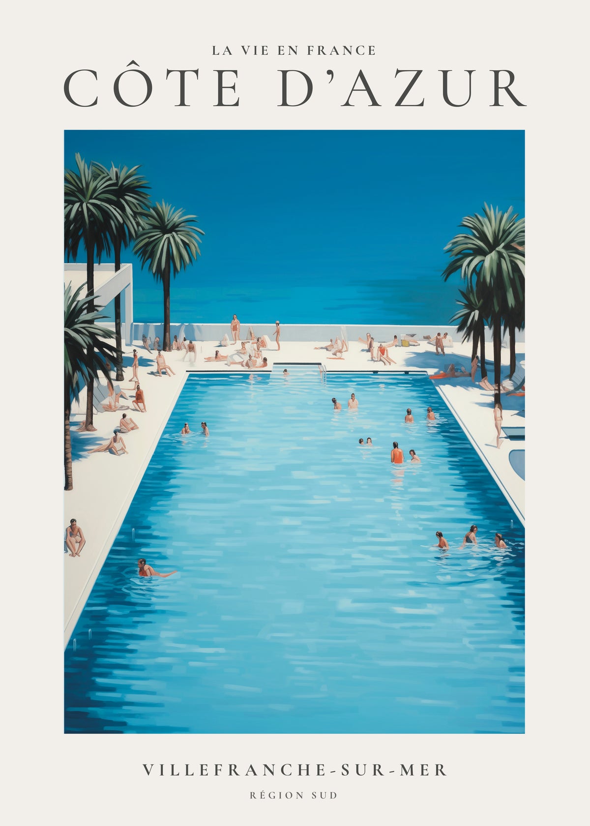 La vie en France, Côte d'Azur (French Riviera) - Unframed art print