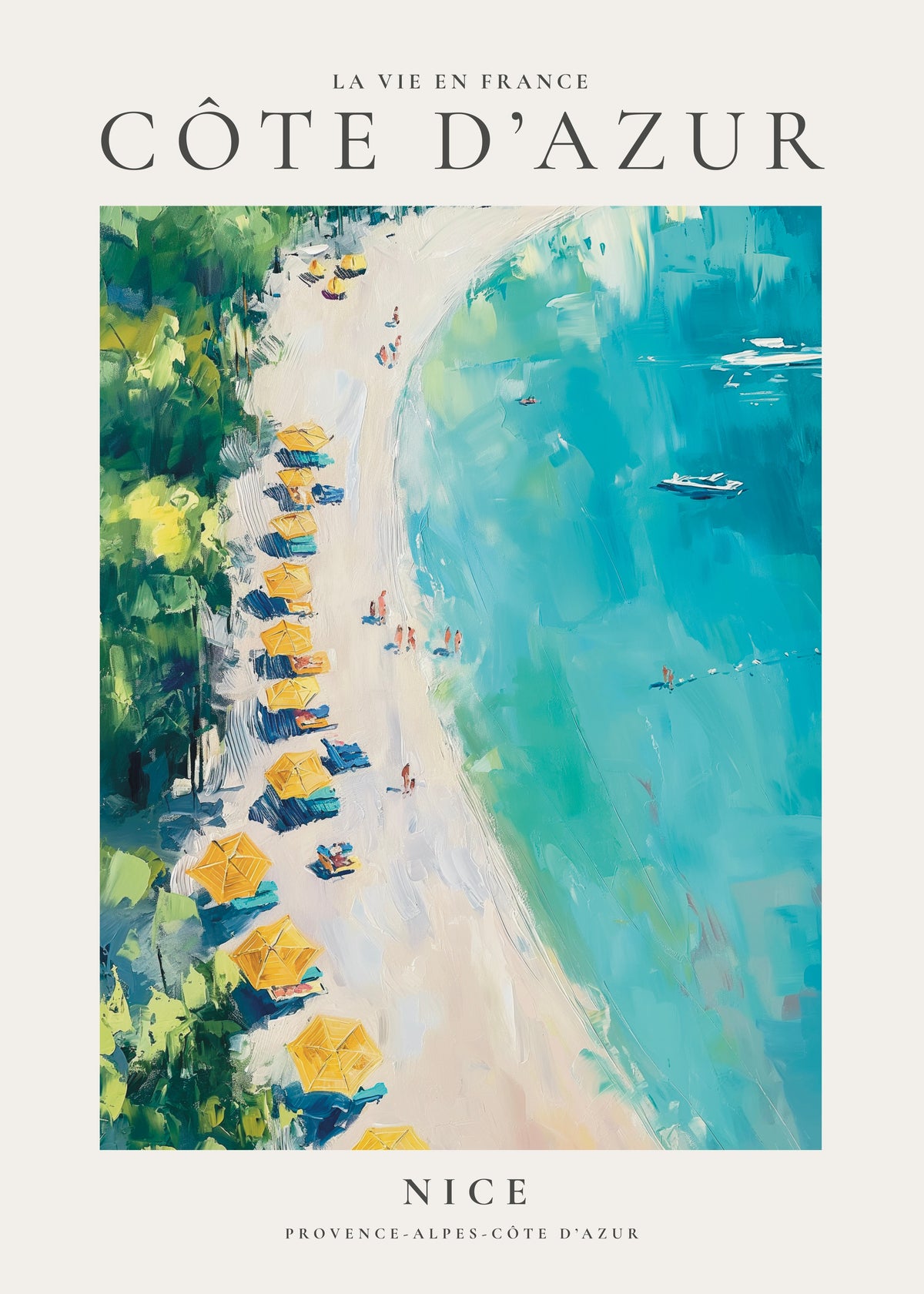 La vie en France, Nice - Unframed art print