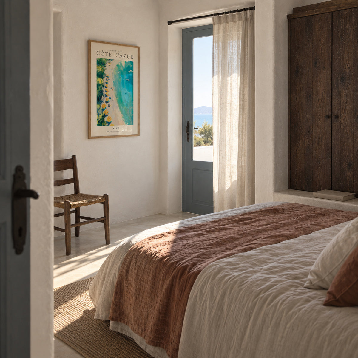 La vie en France, Nice - Framed poster in an interior