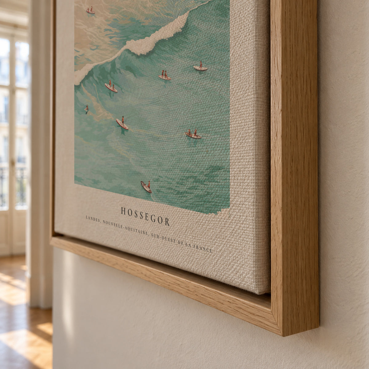 La vie en France, Côte d’Argent - Framed canvas detail