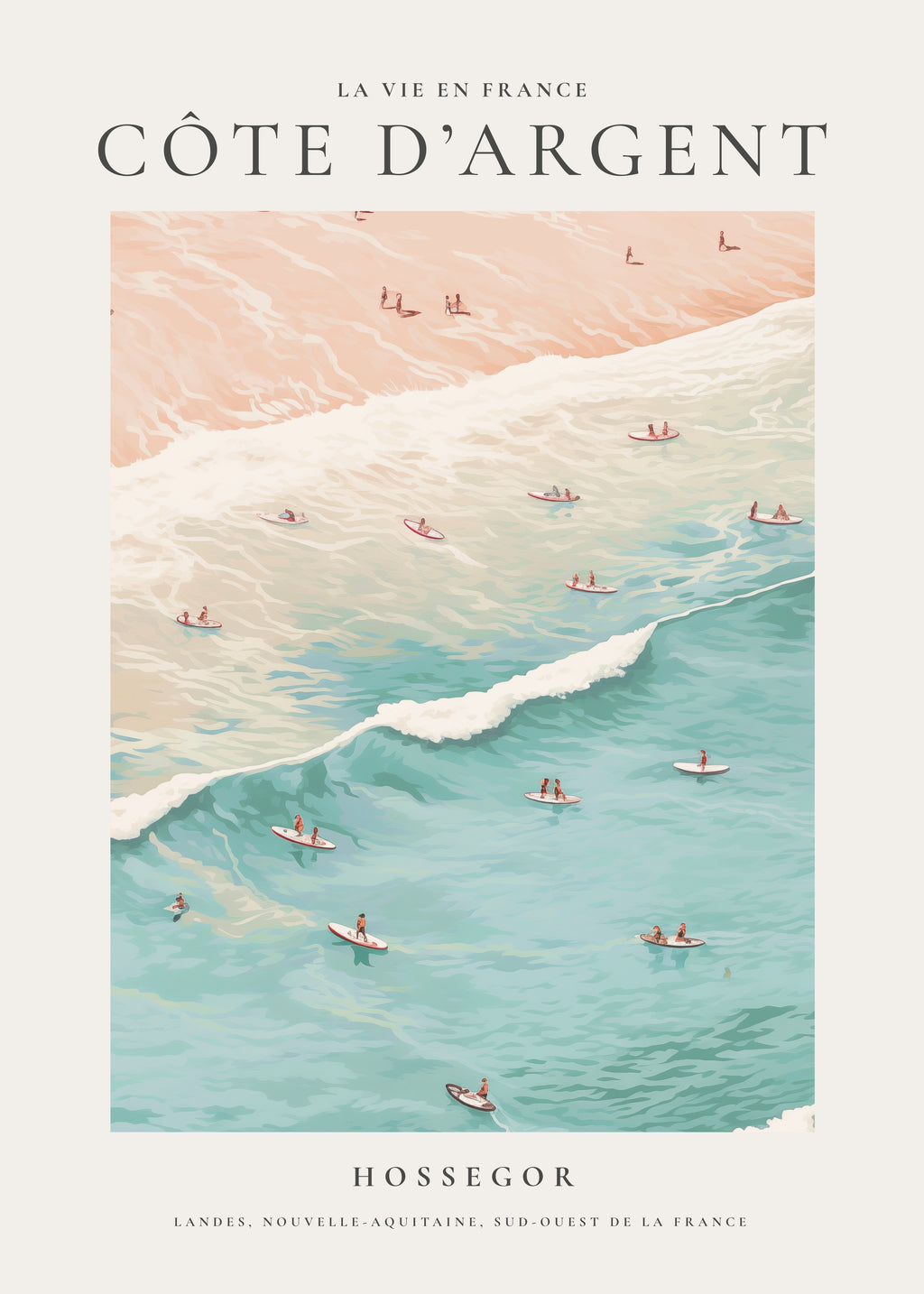La vie en France, Côte d’Argent - Unframed art print