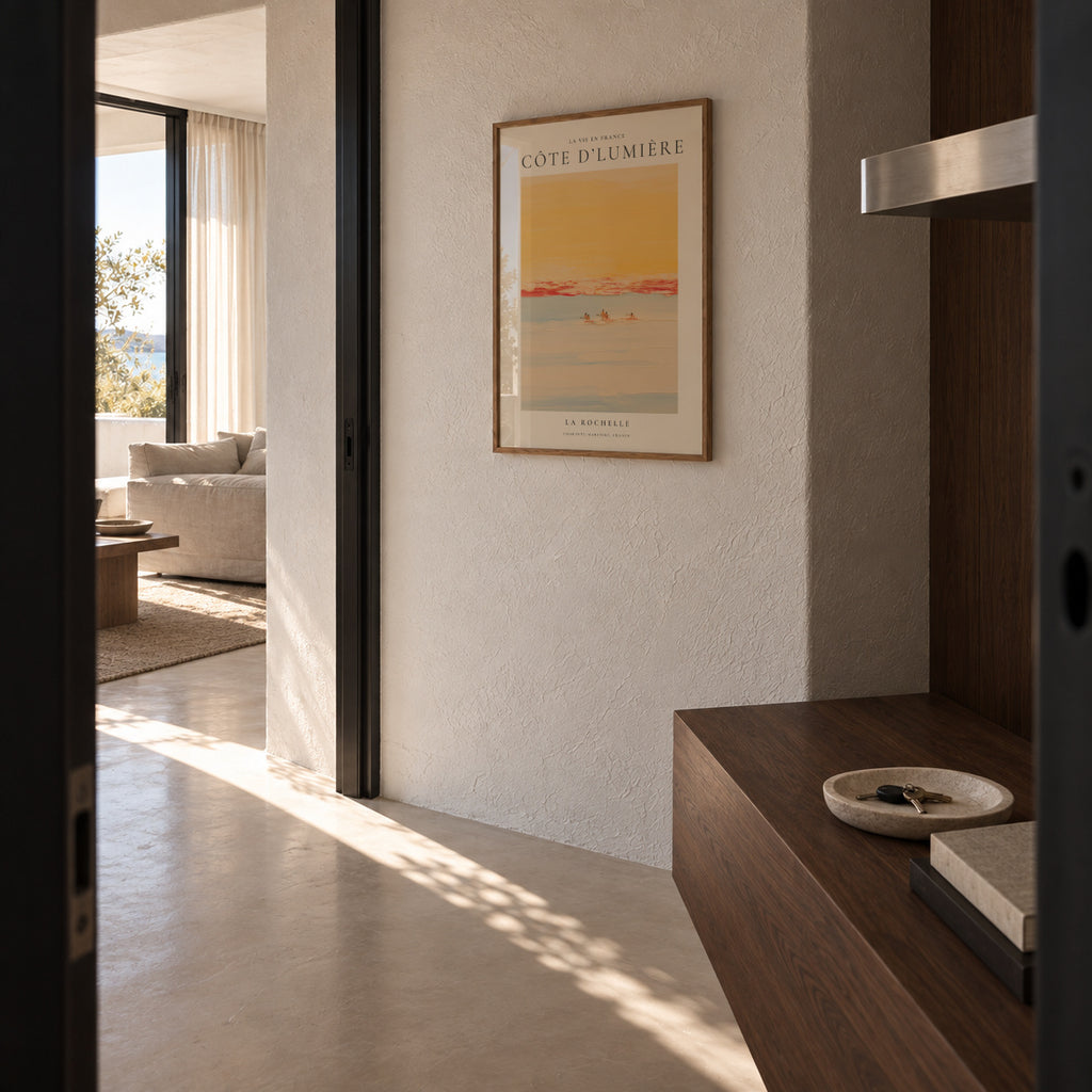 La vie en France, Côte d’Lumière - Framed poster in an interior