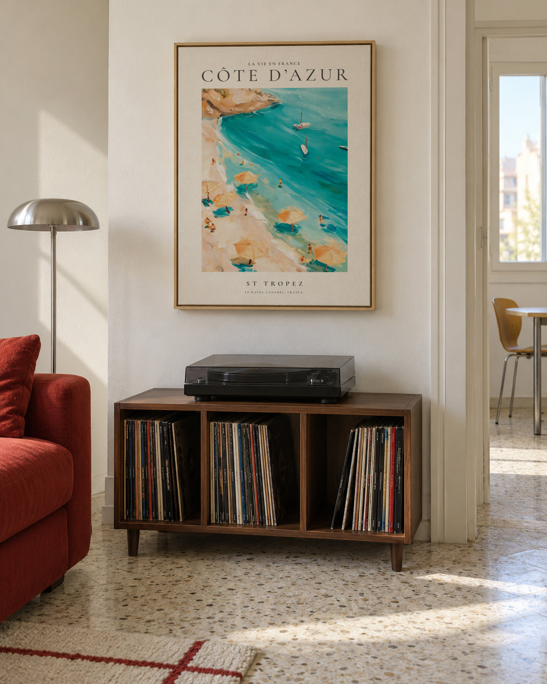 La vie en France, St Tropez - Framed canvas in an interior