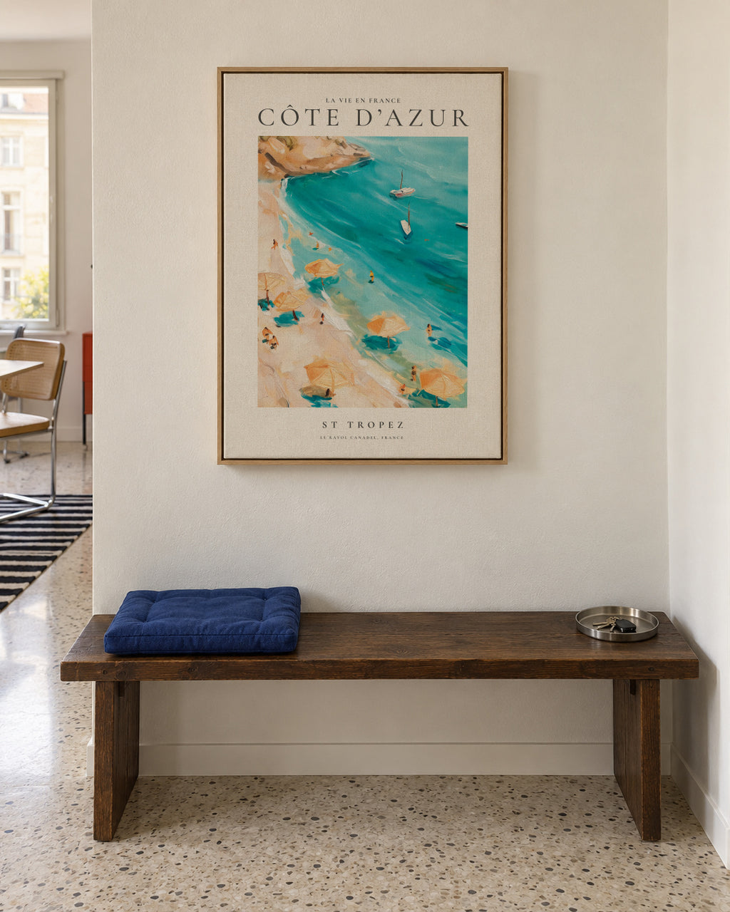 La vie en France, St Tropez - Framed canvas in an interior
