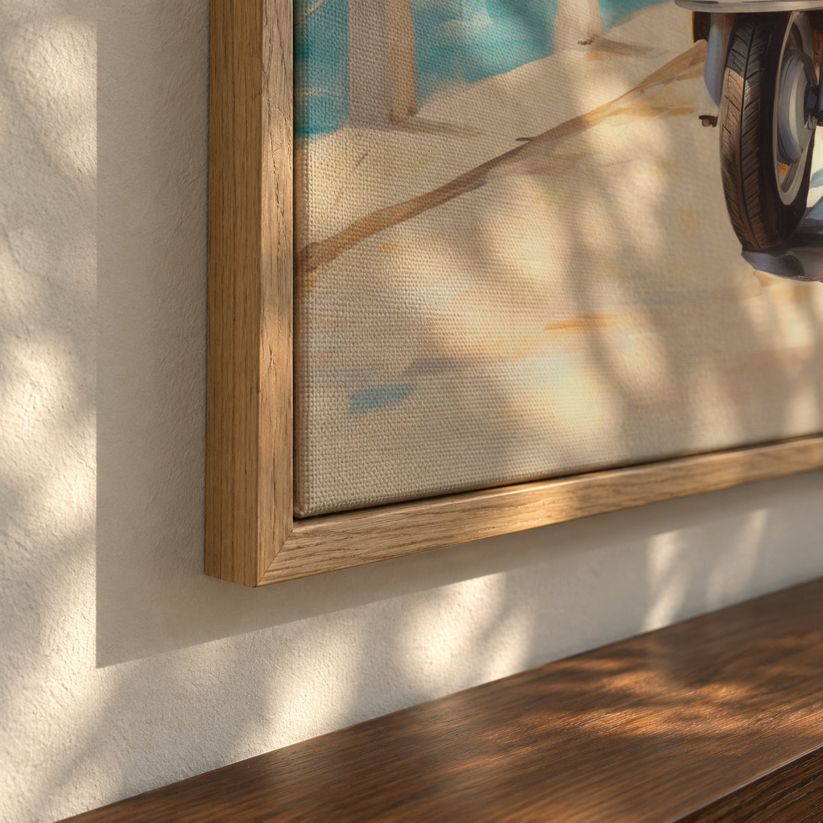 Vespa - Framed canvas detail