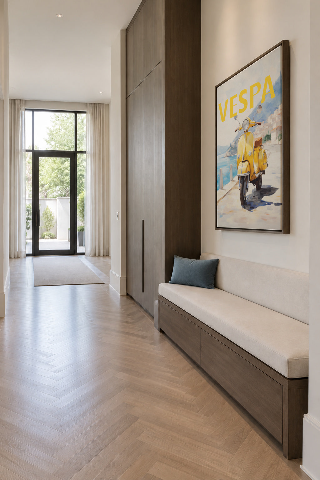 Vespa - Framed canvas in an interior